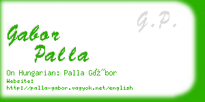 gabor palla business card